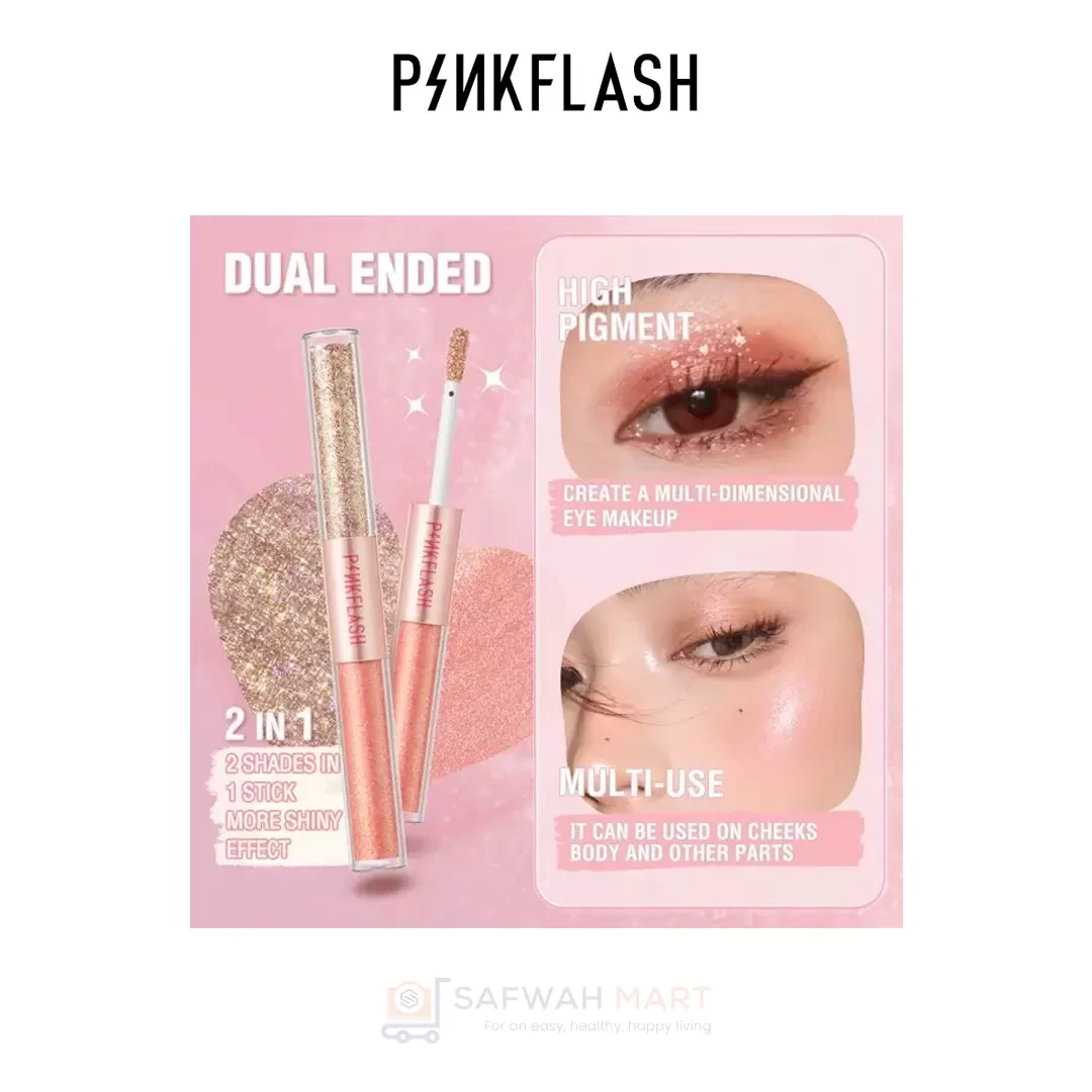 E18 – PINKFLASH All Glow Duo Liquid Eyeshadow -03(Golden Diamond)