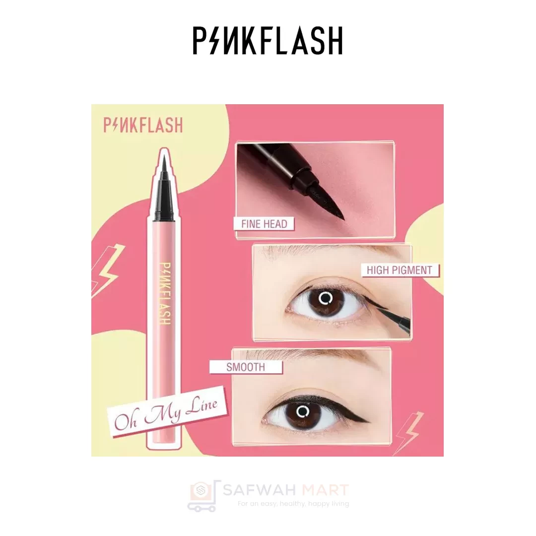 E01 – PINKFLASH Lock All Day Waterproof Eyeliner (Black)