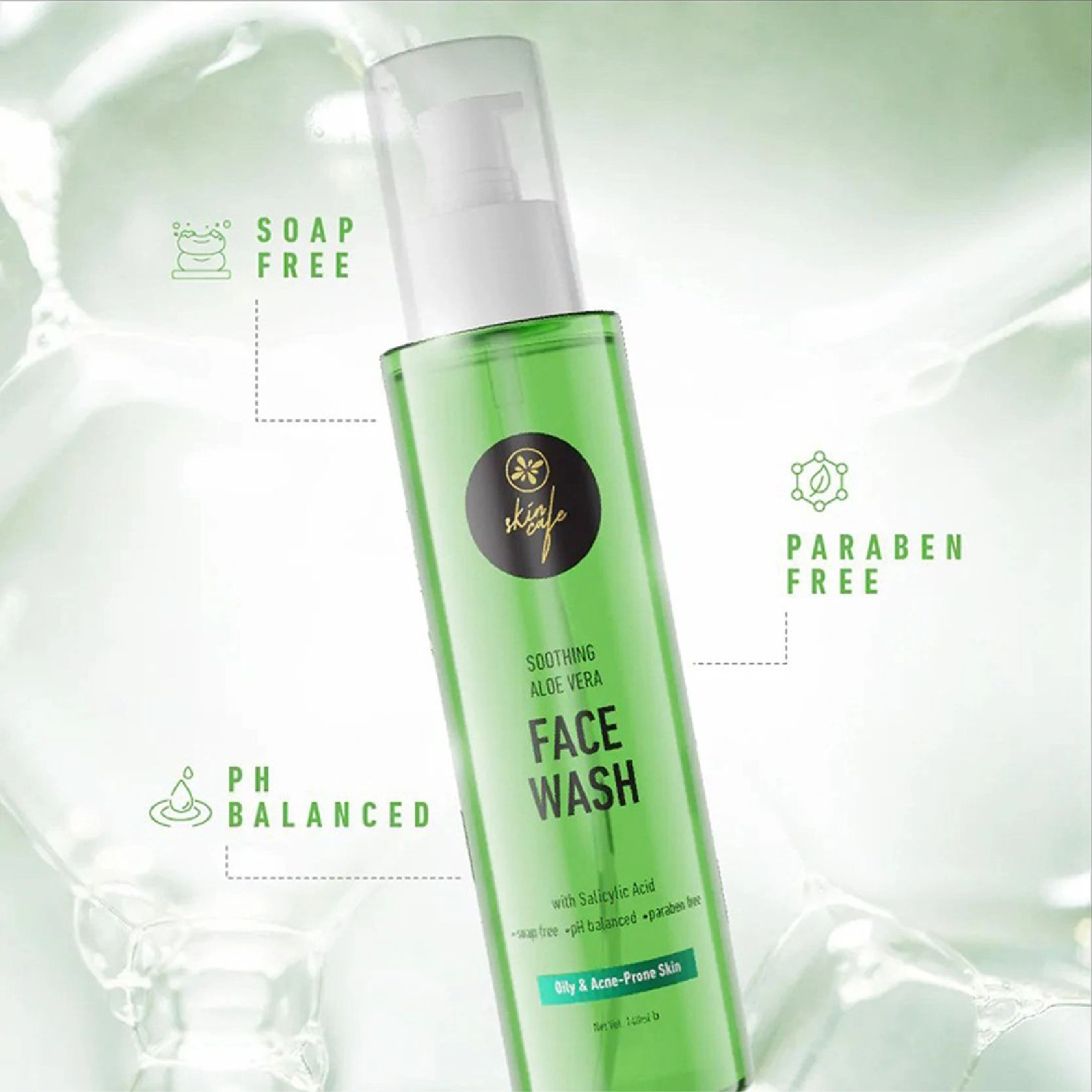 Skin Cafe Soothing Aloe Vera Facewash with Salicylic Acid