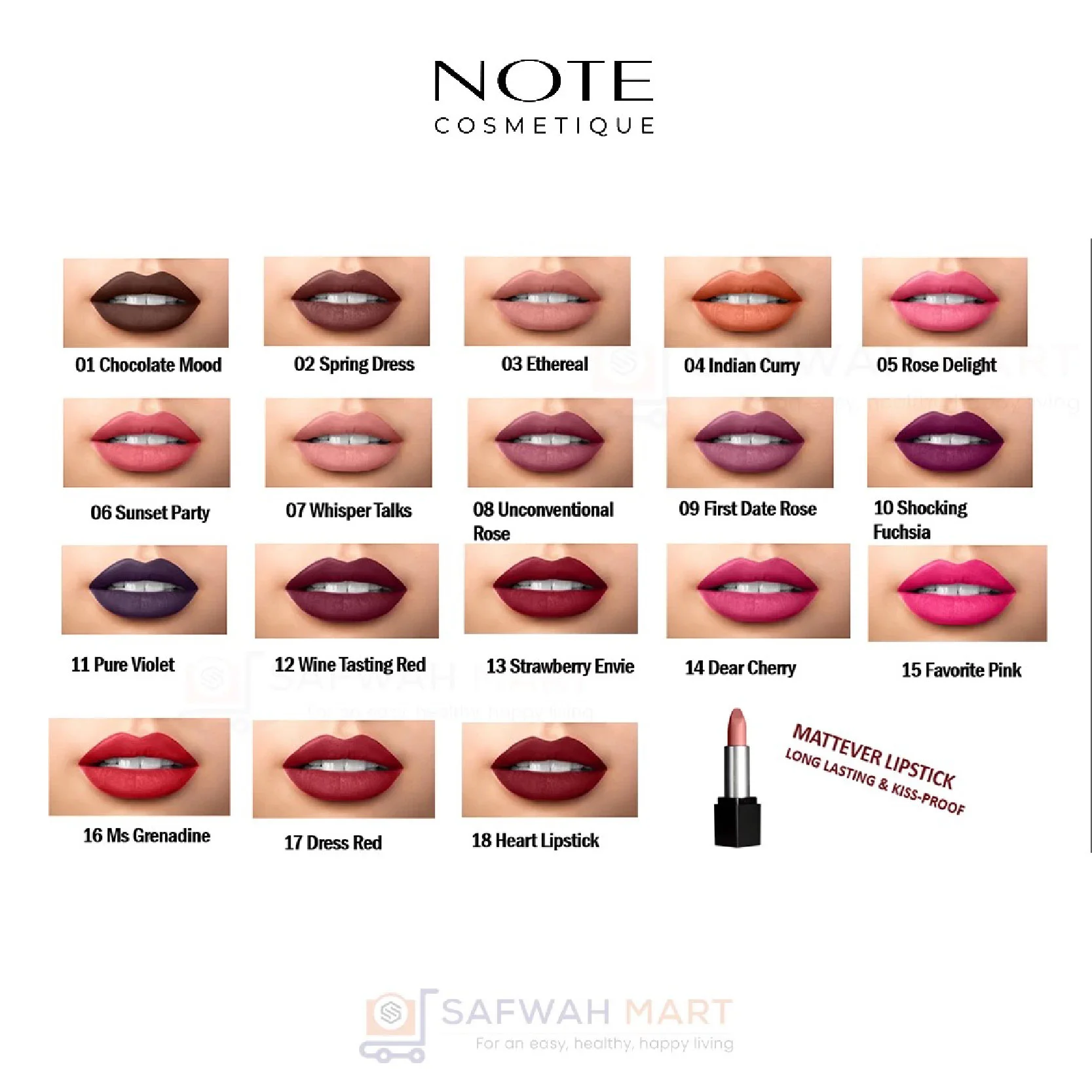 Note Mattever Lipstick 12 (Wine Tasting Red)