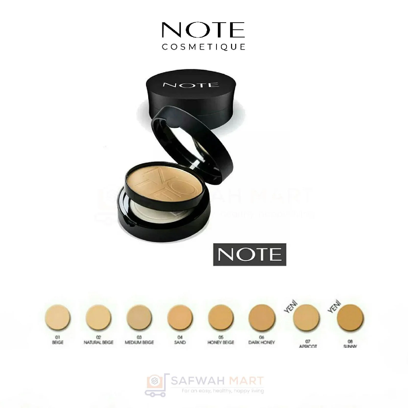 Note Luminous Silk Compact Powder 01 (Beige)