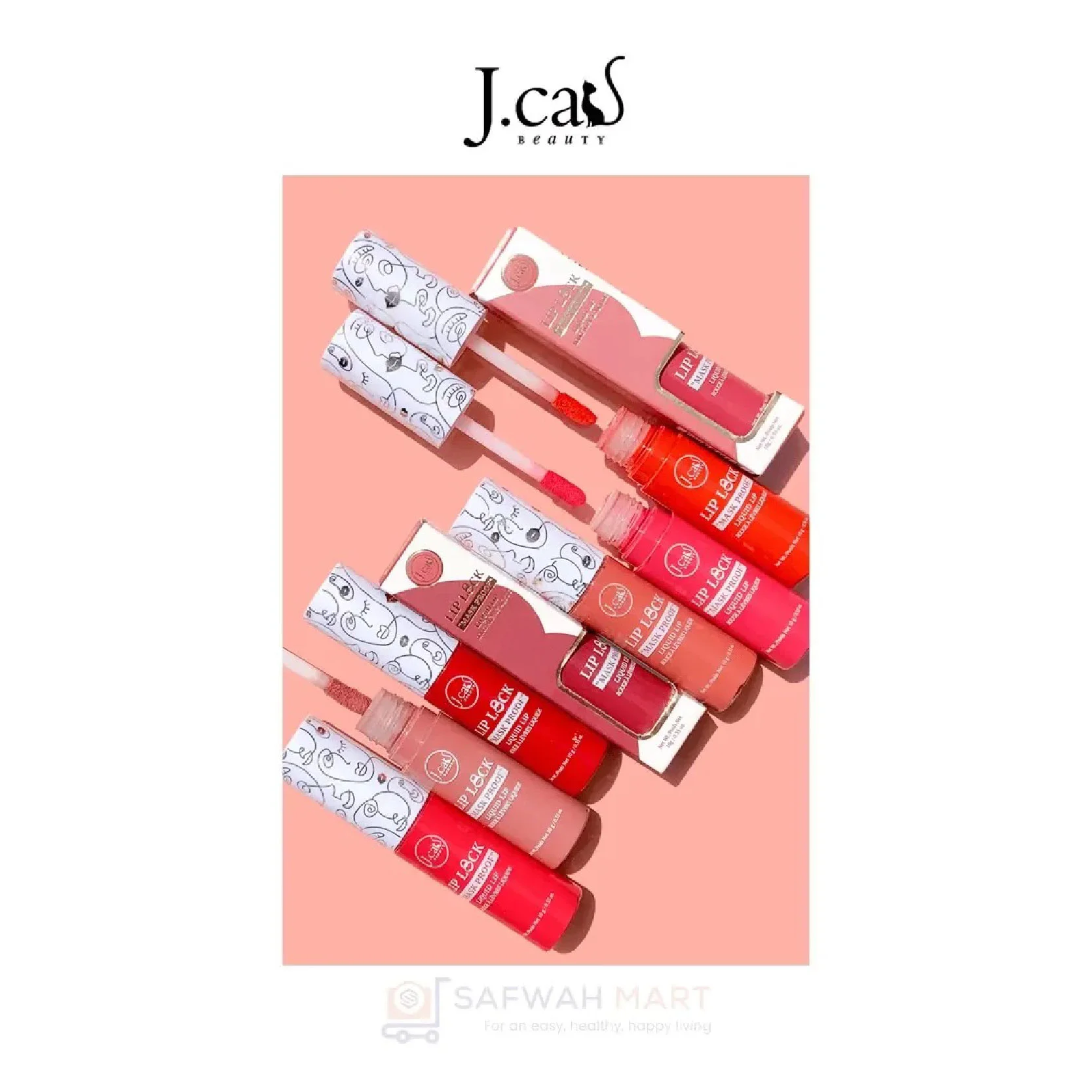 J.cat Lip Lock Mask-Proof Liquid Lip (Introvert 102)