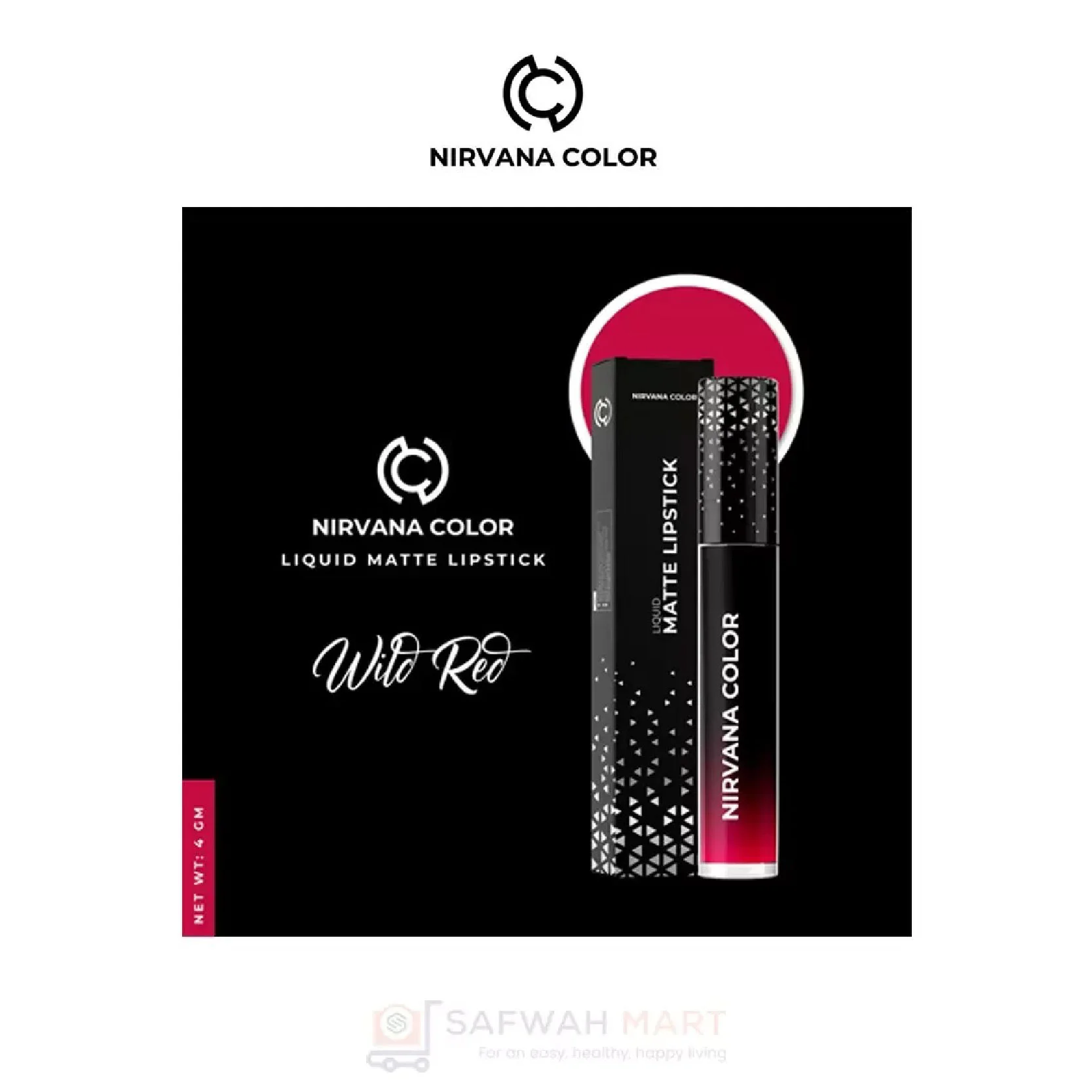 Nirvana Color Liquid Matte Lipstick- Wild Red