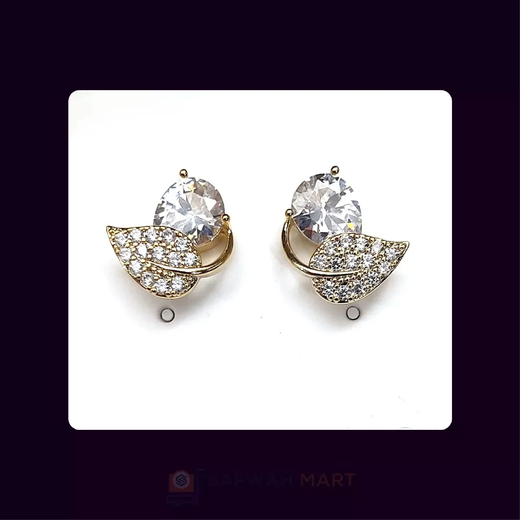 Ear Top (Diamond cut leaf)