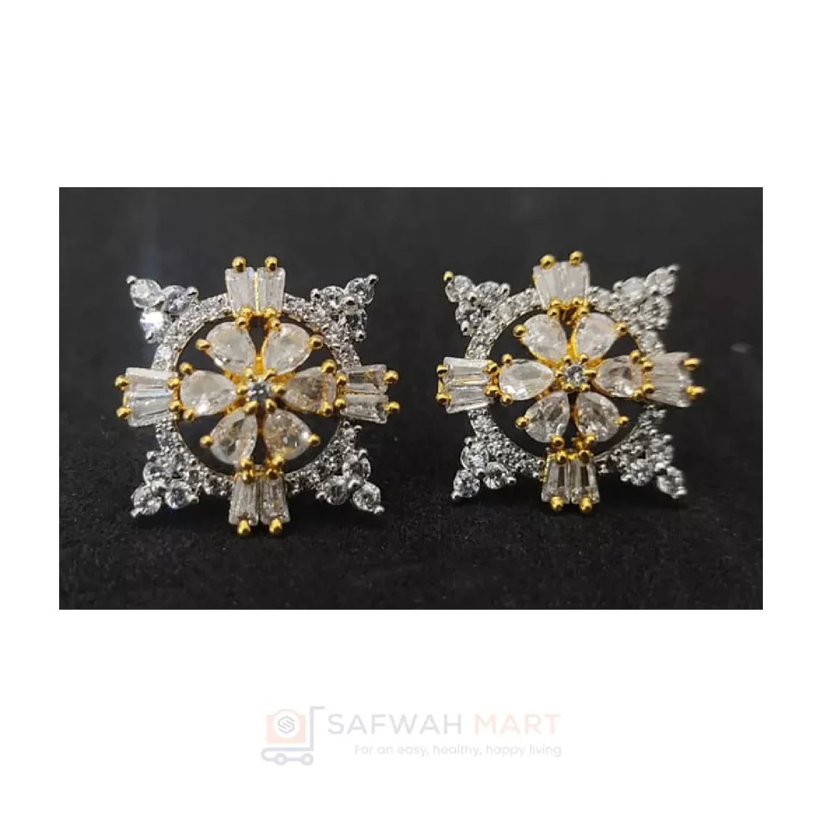 Ear Top Snowflakes (White Golden)