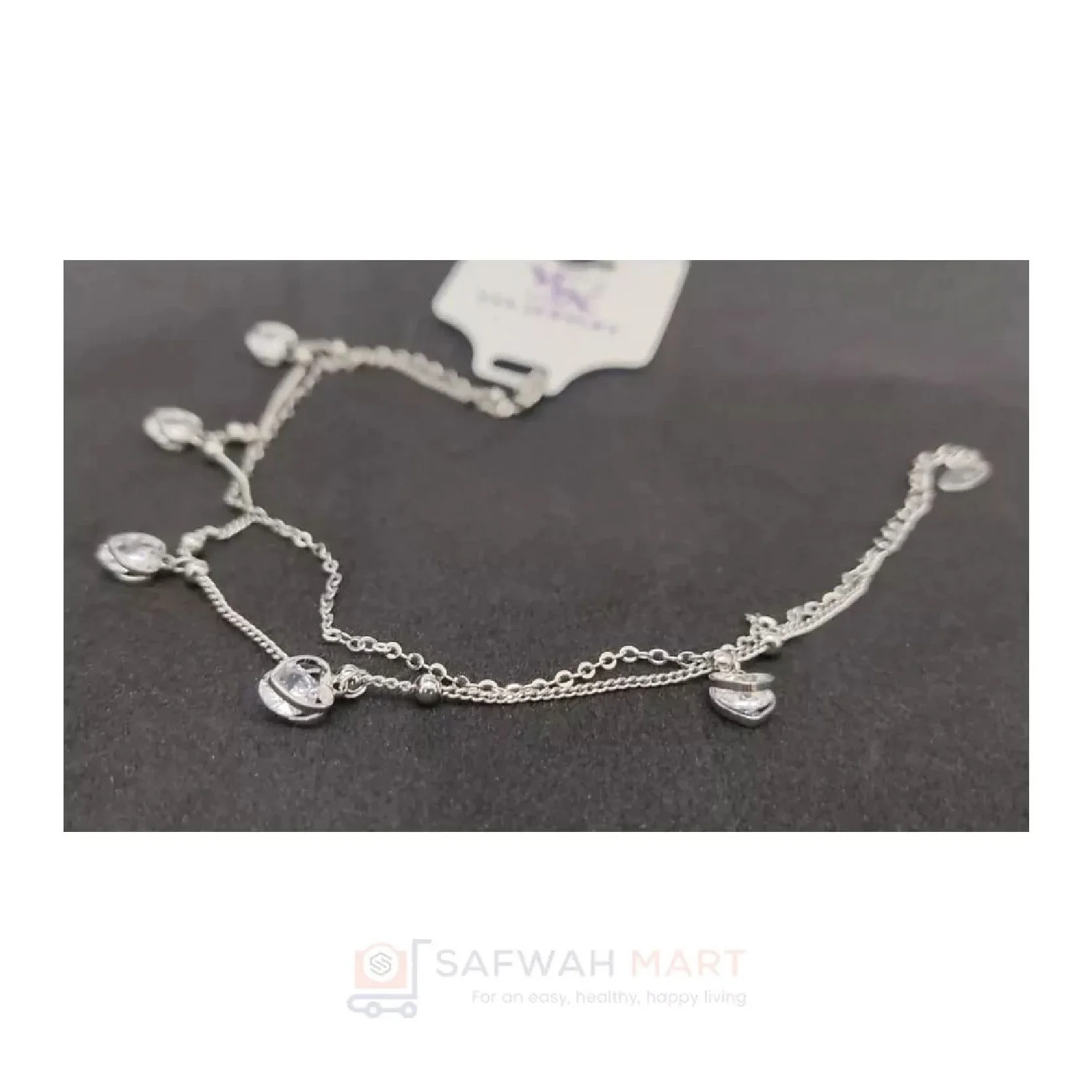 Anklet Payel (Heart Shaped with Crystal)