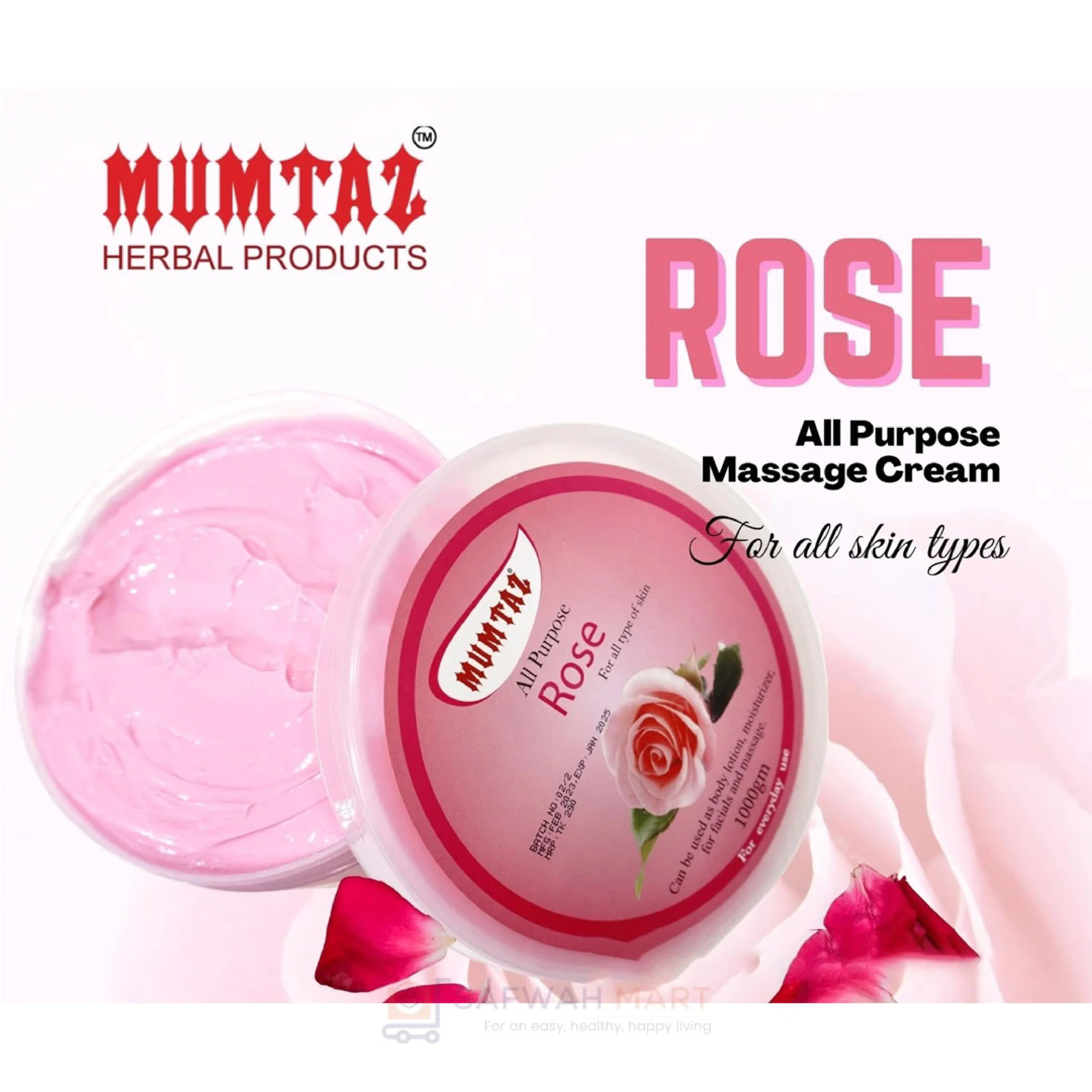 Mumtaz All-Purpose-Cream-(Rose)(100gm)