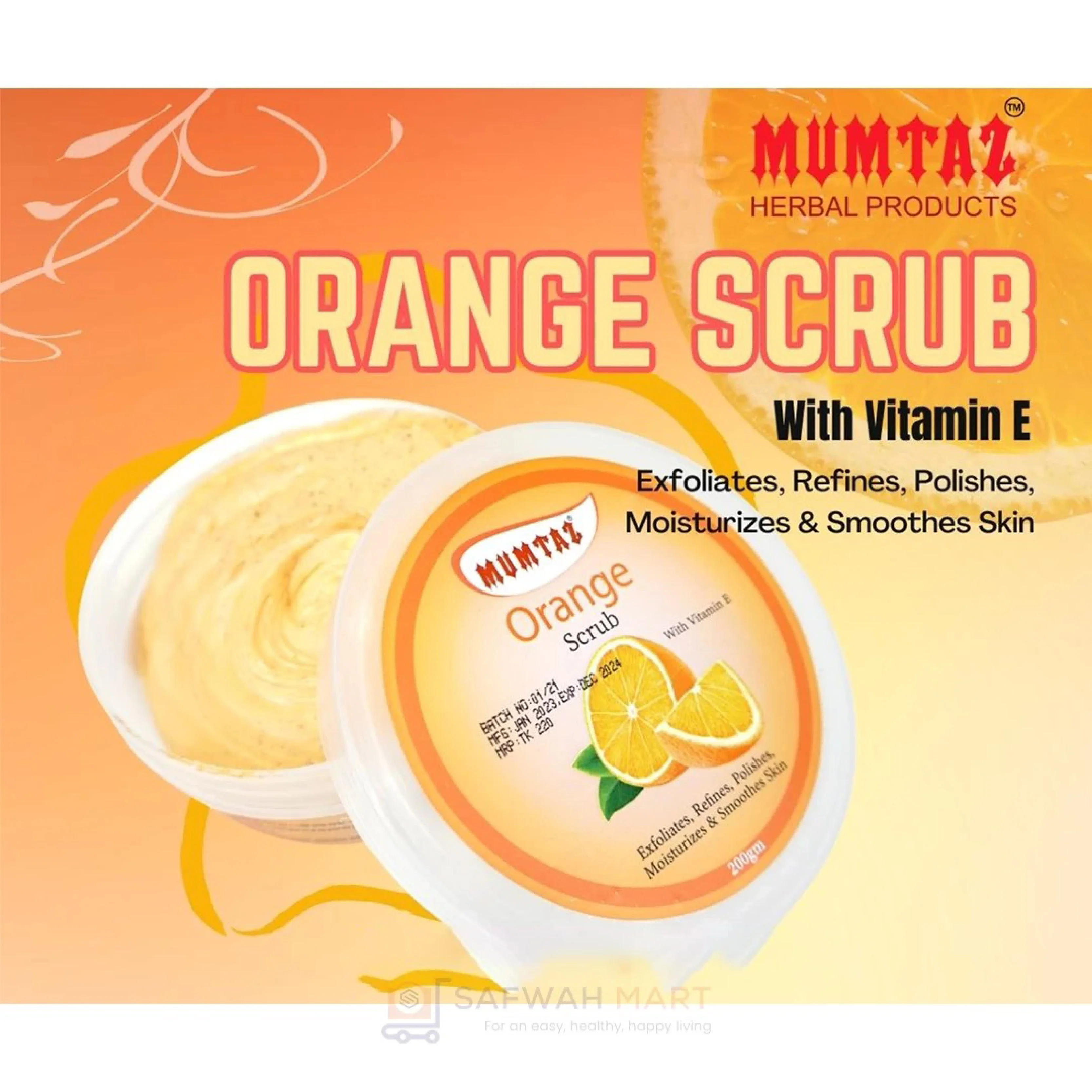 Mumtaz Orange-Scrub