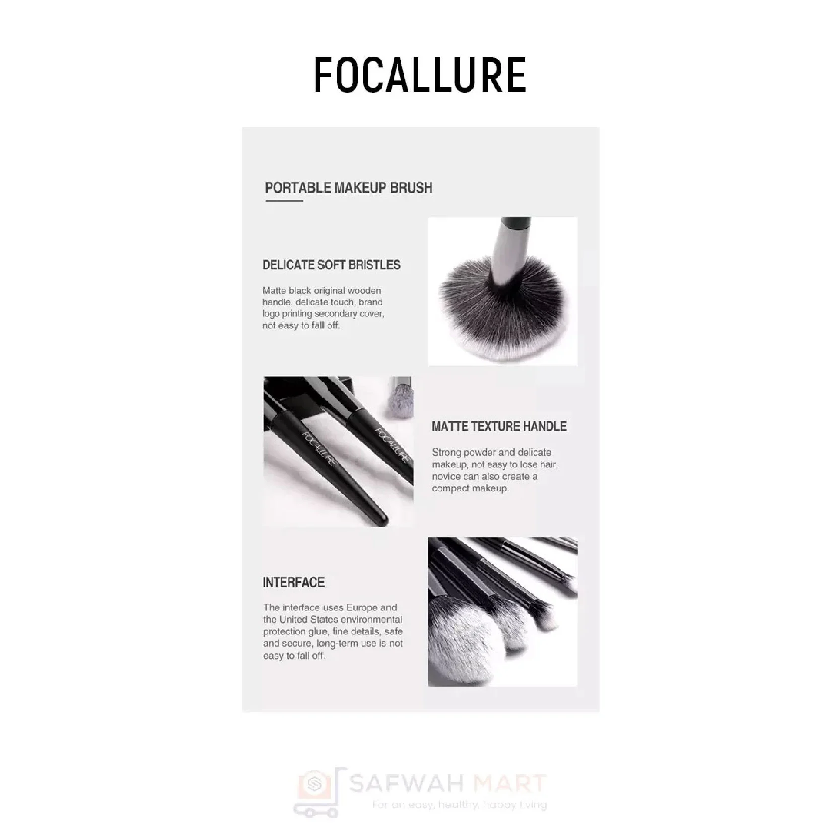 Focallure FA70 6pcs maekup brush(no bag)