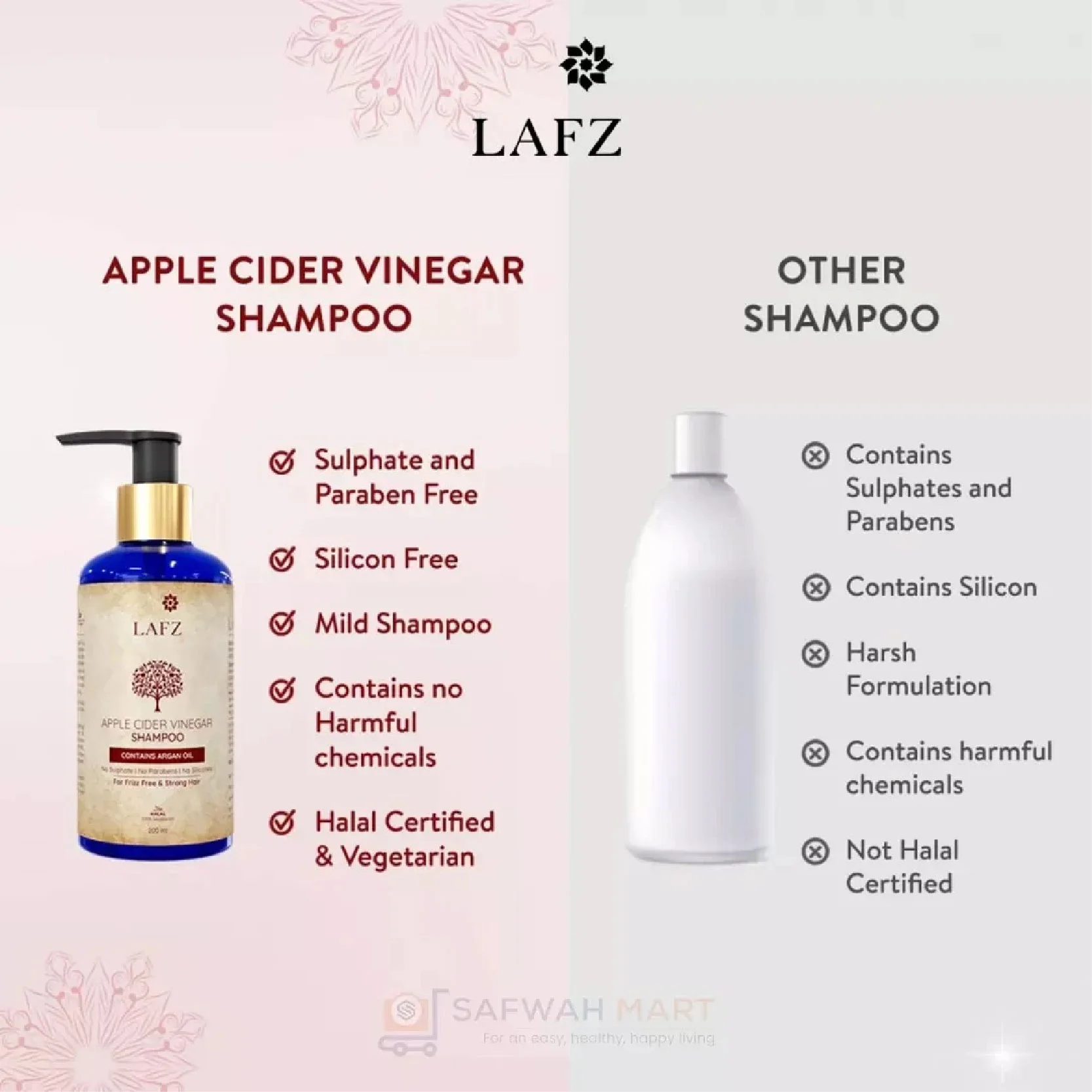 Lafz Apple Cide Vinegar And Argan Hair Shampoo