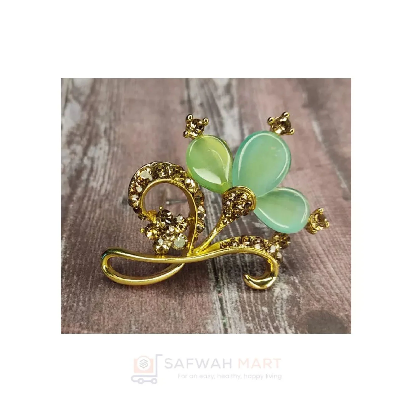 Golden 3 Petal Brooch (Pastel)