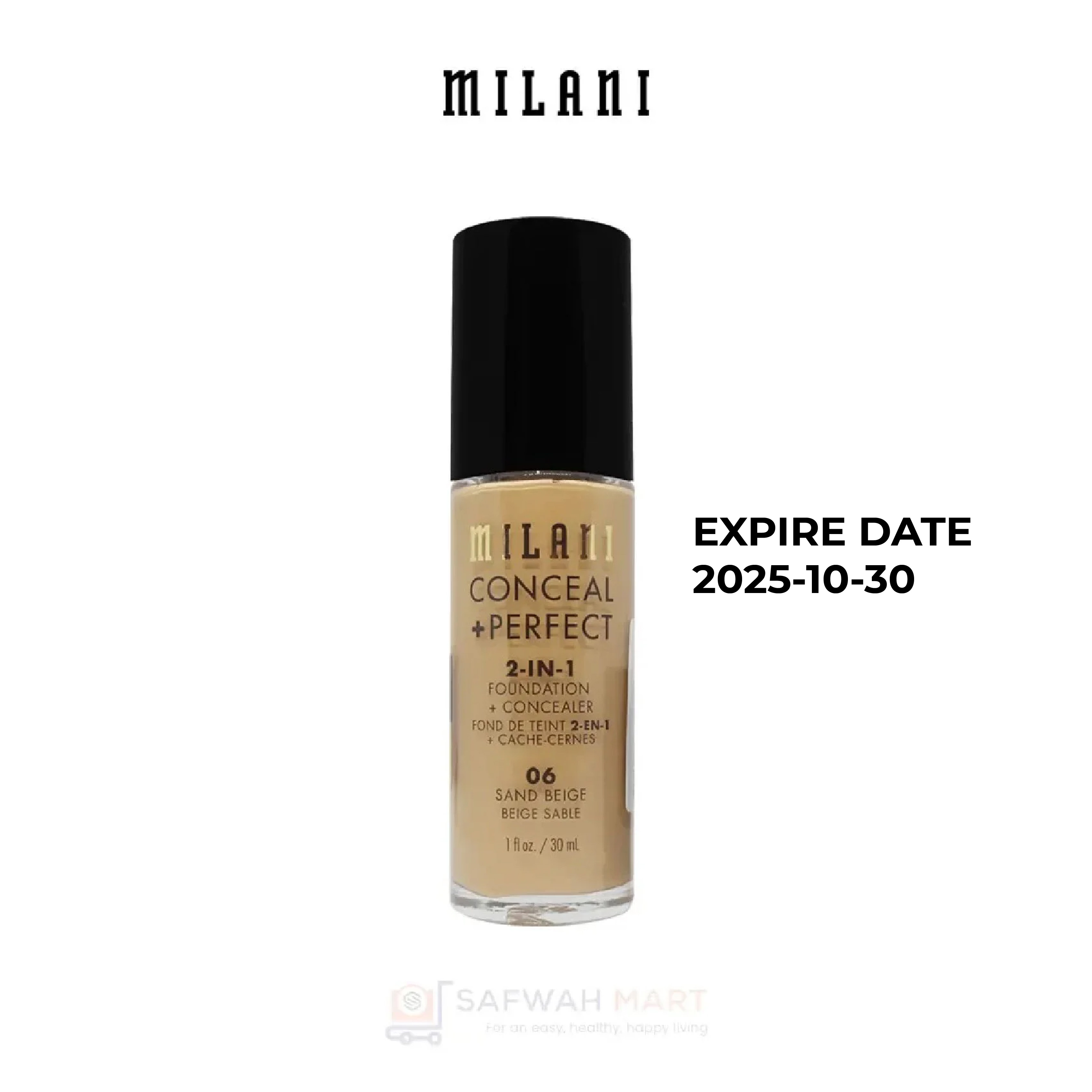 Milani Conceal Perfect 2 In 1 Foundation and Concealer (Sand Beige 06)