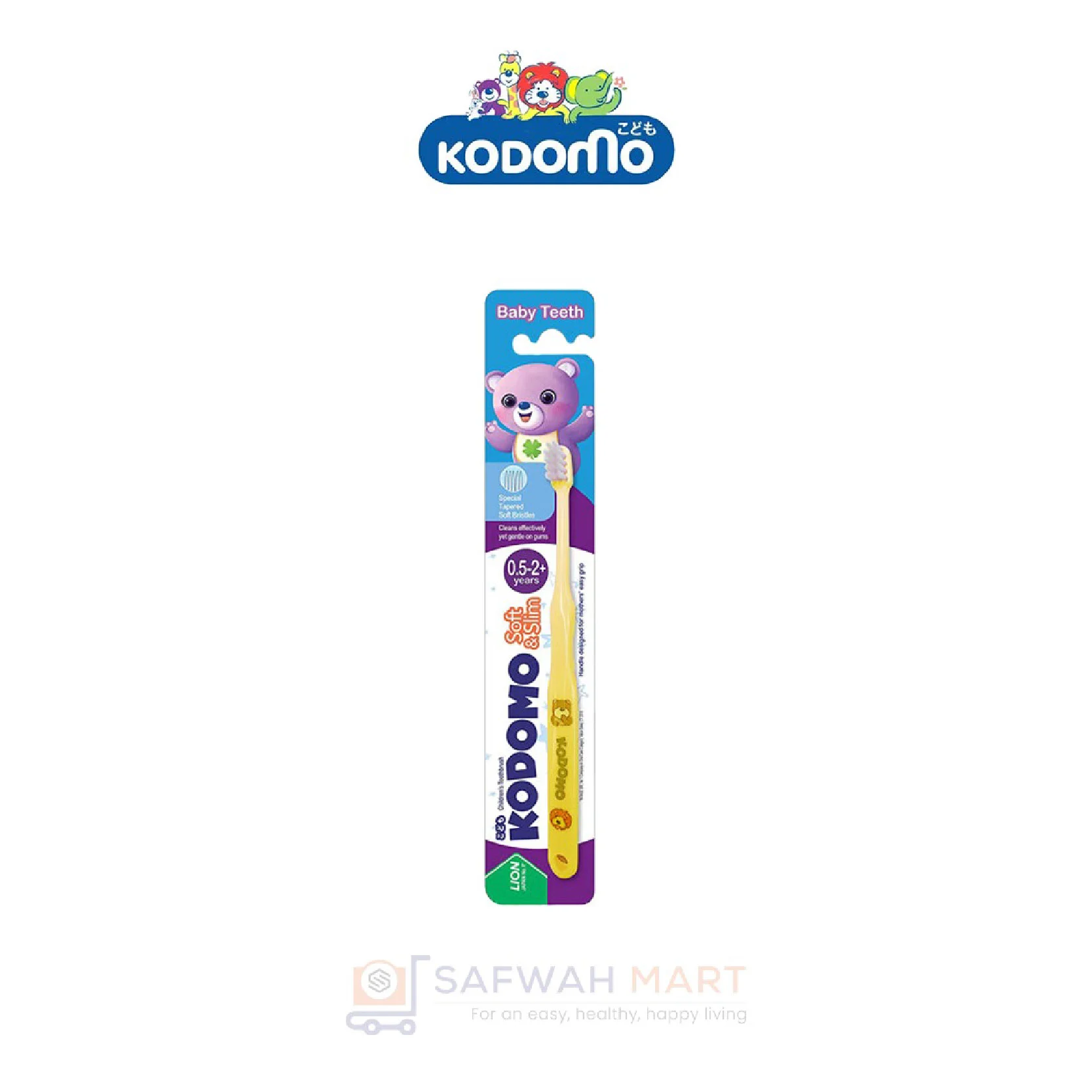 Kodomo Toothbrush 0.5-2yrs (Yellow)