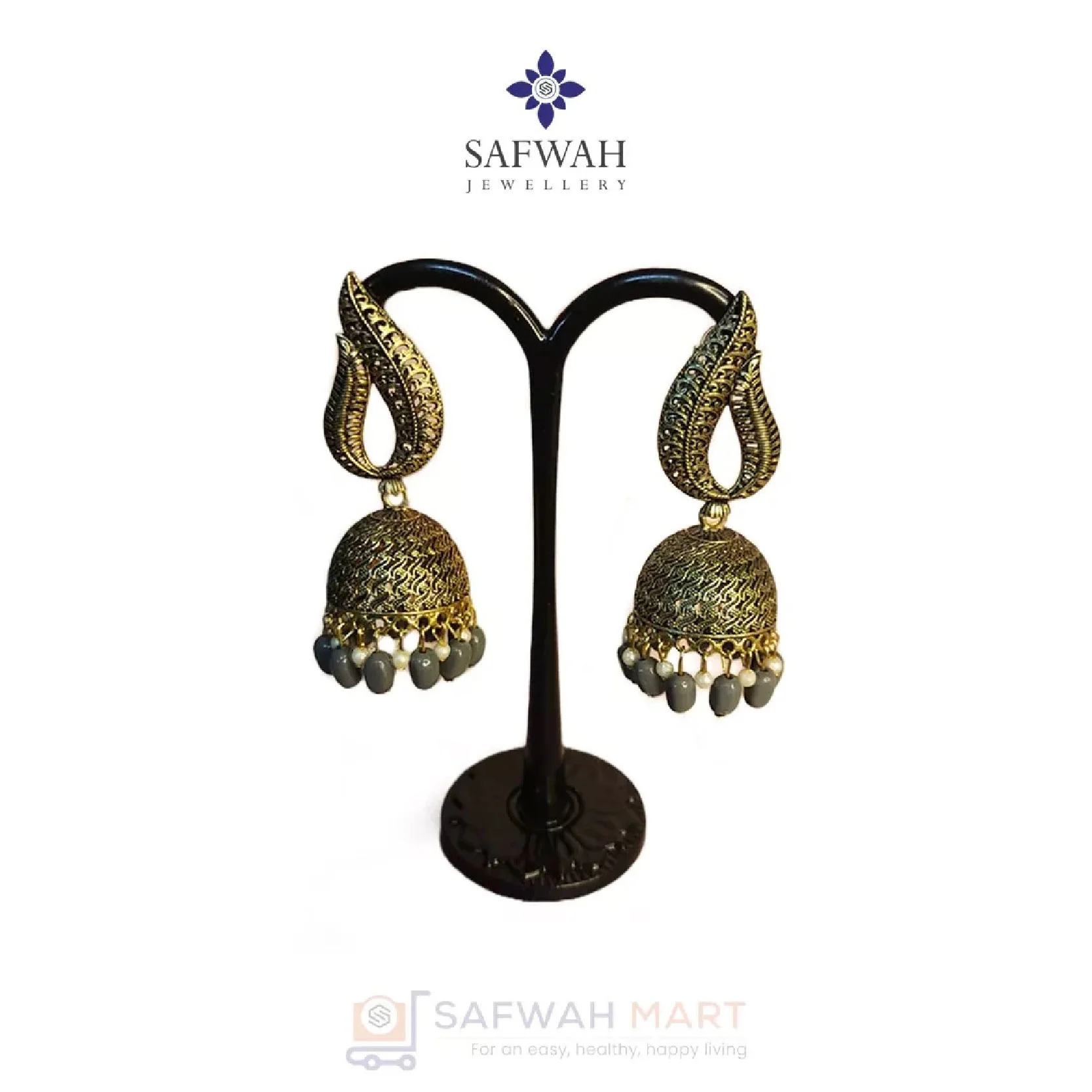 Earring ( Kolki Deep Ash)