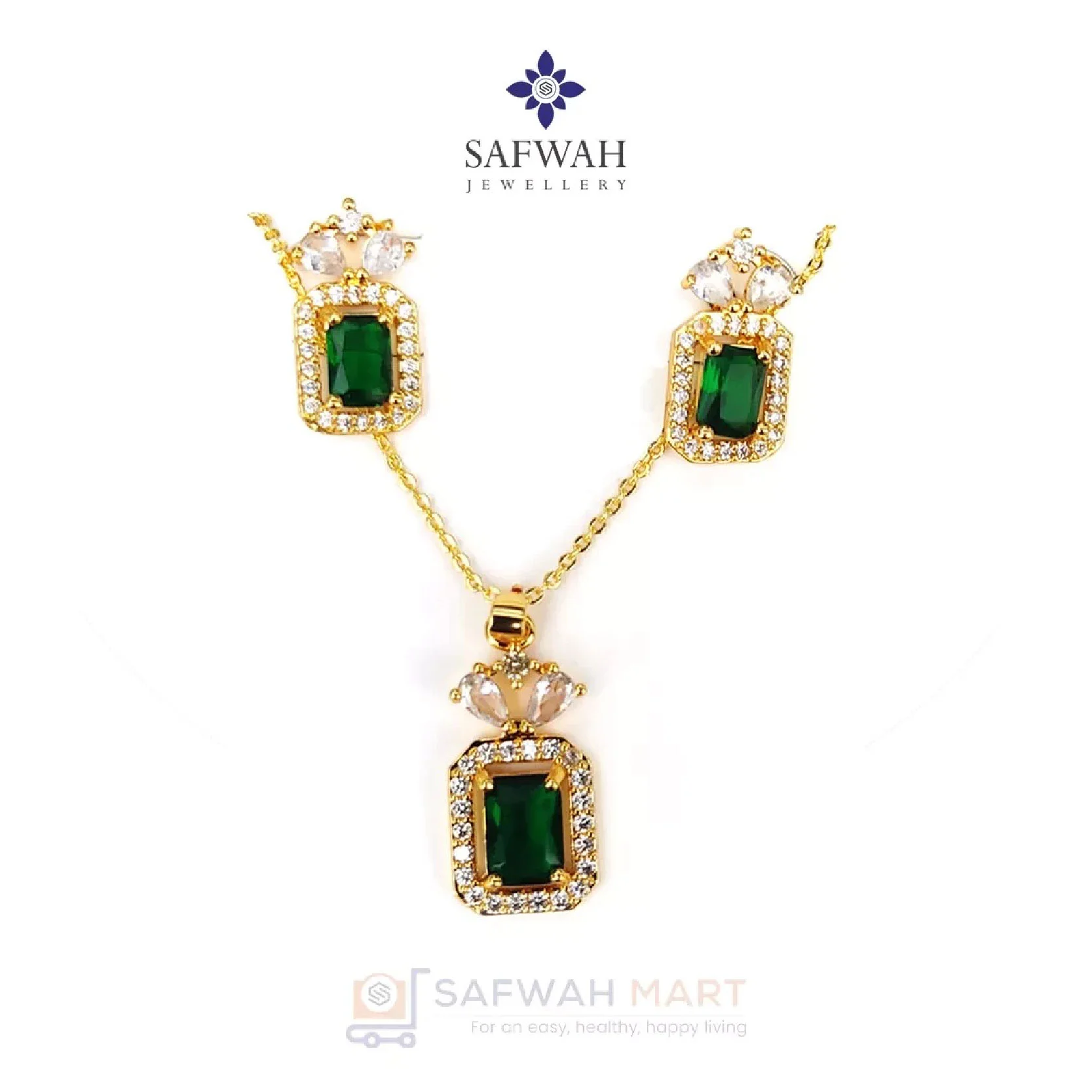 Necklace & Earring Set Emerald