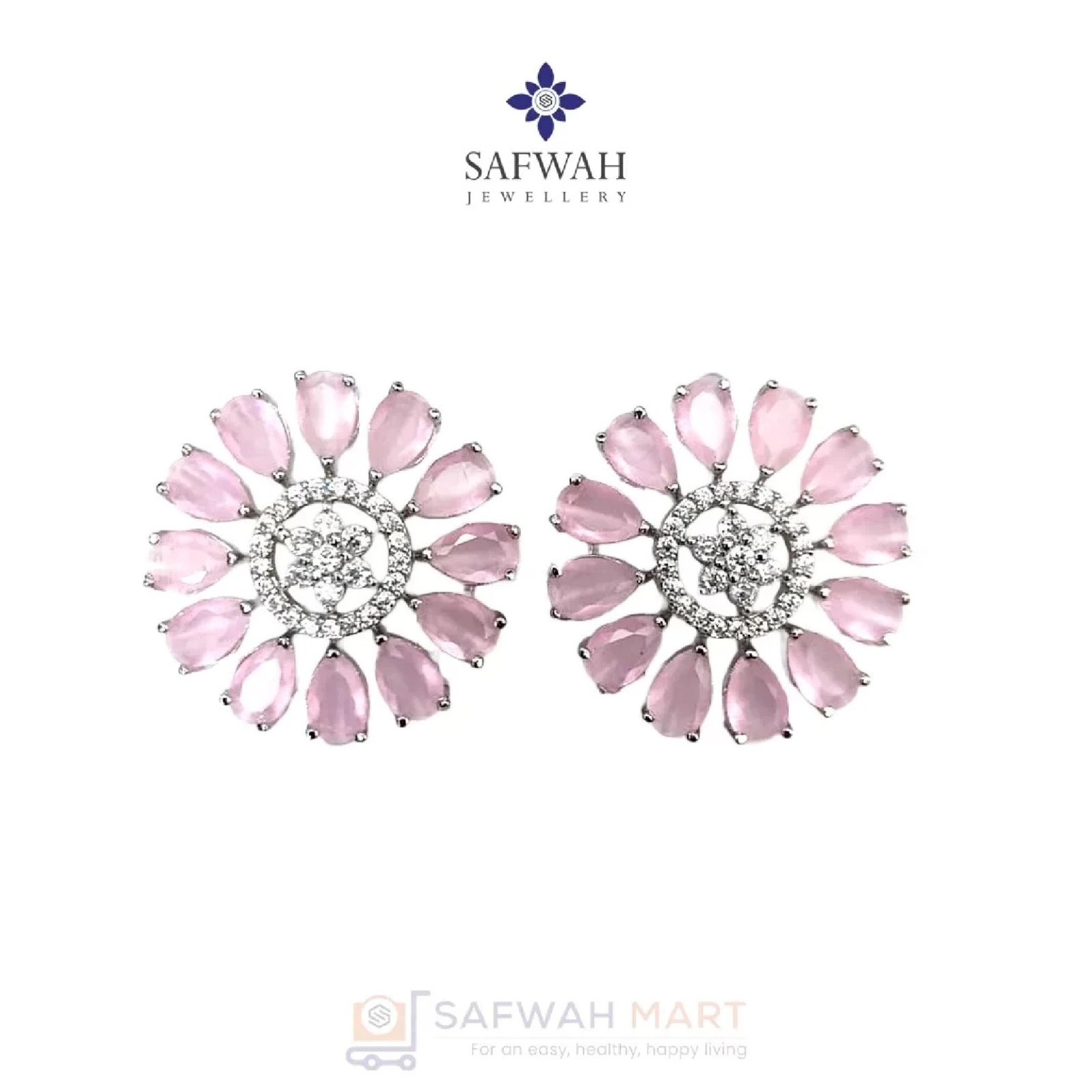 Ear Top Flower (White Pink)