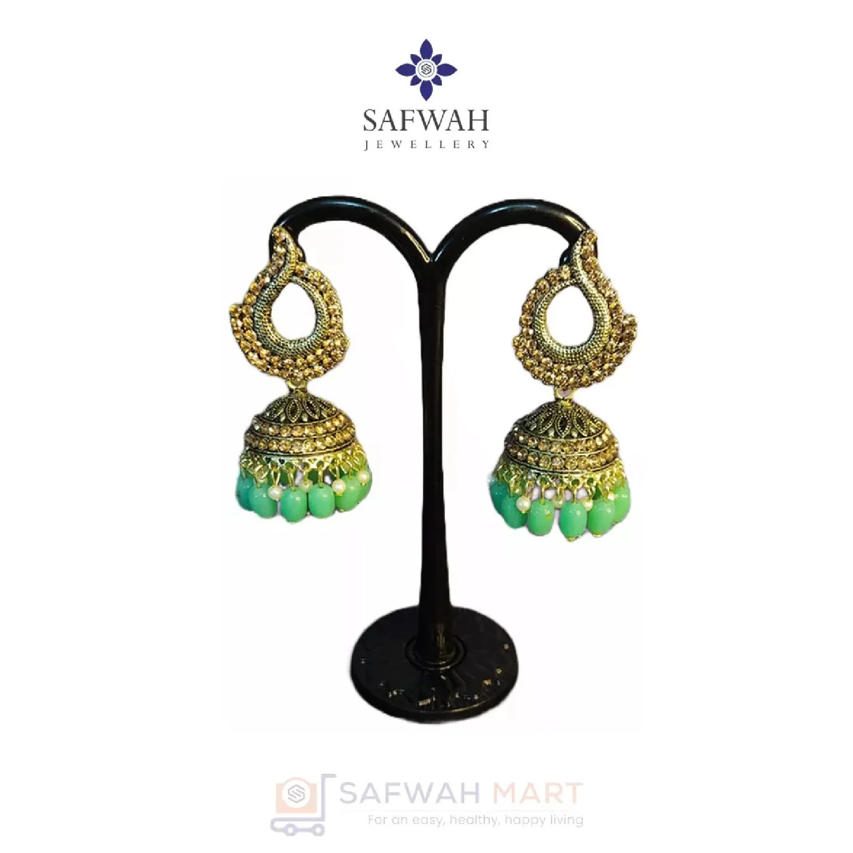 Earring ( Round Kolki Mint)