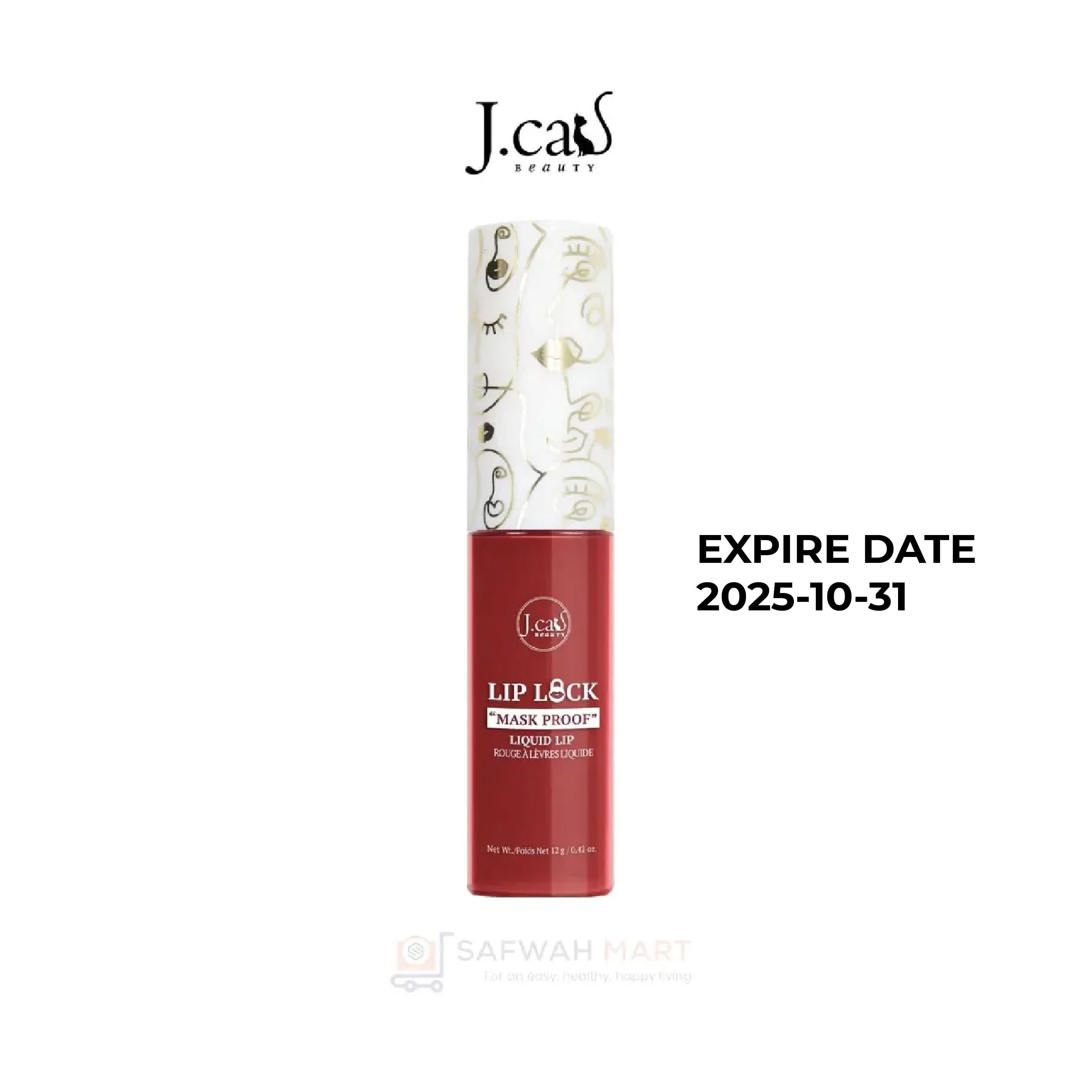 J.cat Lip Lock Mask-Proof Liquid Lip (Hope+Love 104)