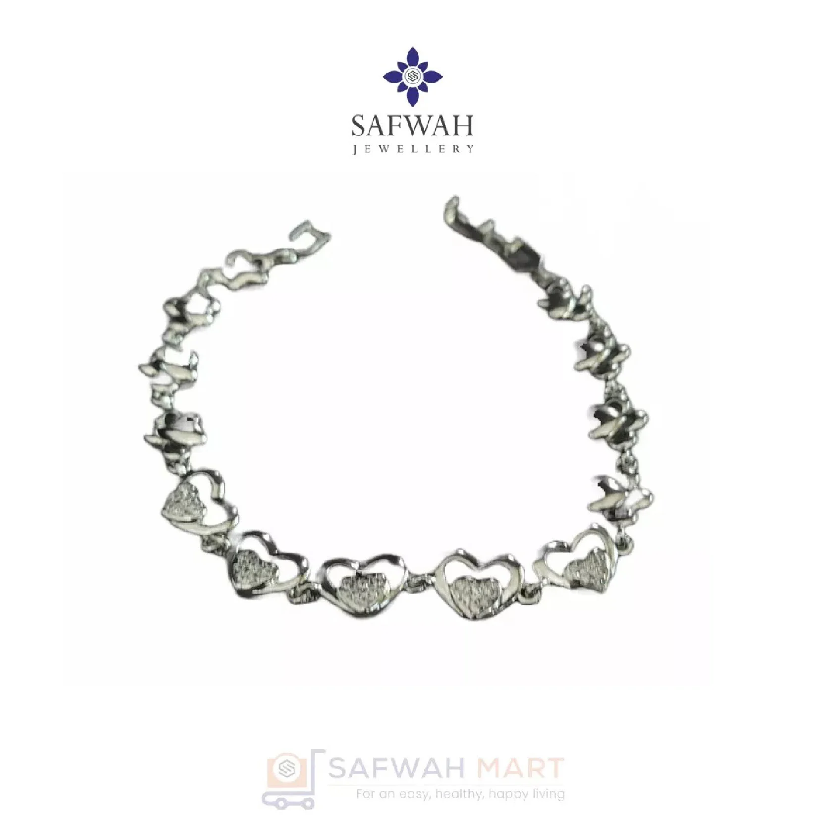 Bracelet (Silver Heart Shaped)