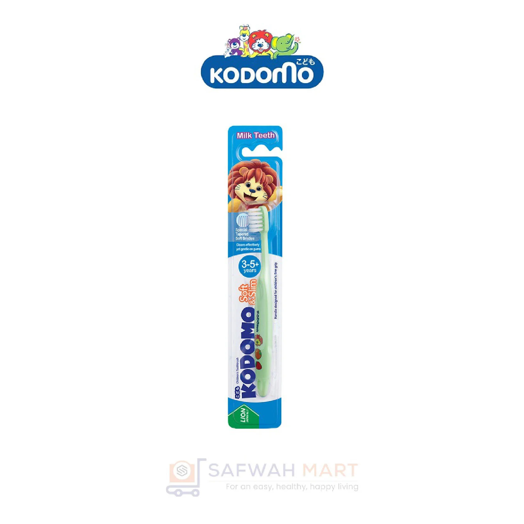 Kodomo Toothbrush 3-5yrs-+ (Green)