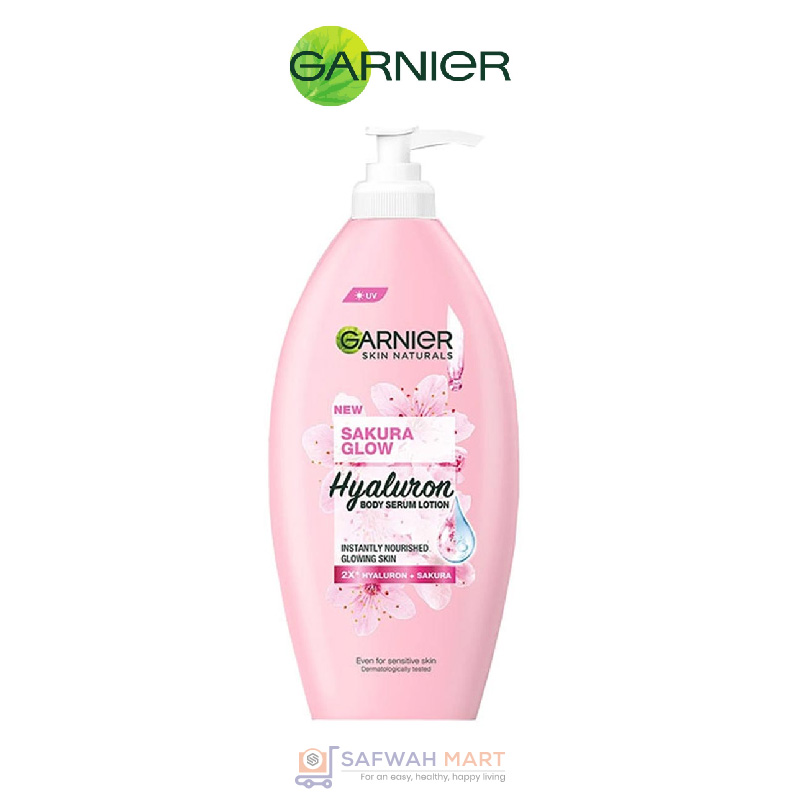 Garnier Skin Natural New Sakura Glow Hyaluron Body Serum Lotion for Instantly Nourished Glowing Skin