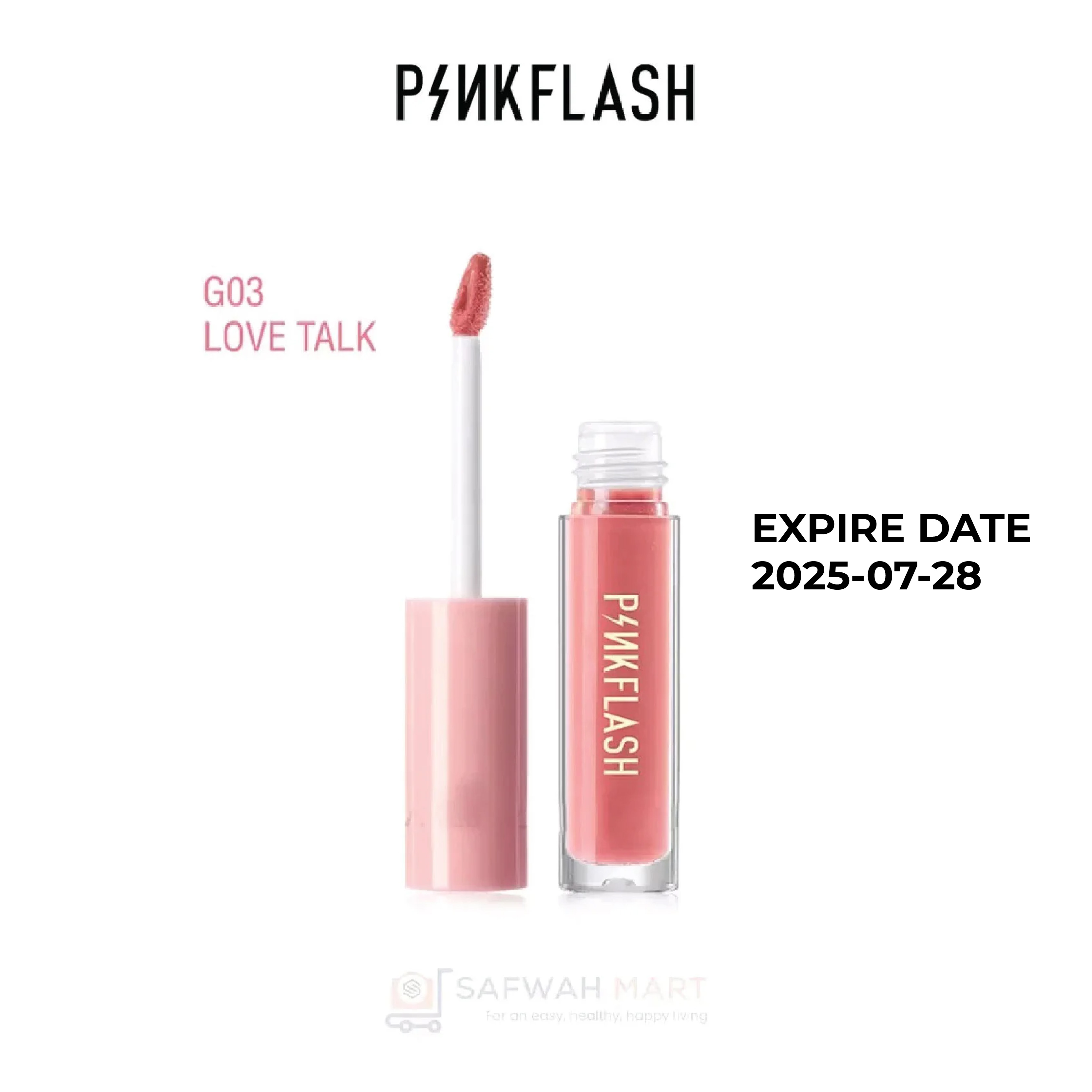 L02-Pink Flash Ever Glossy Moist Lipgloss-G03(Love Talk)
