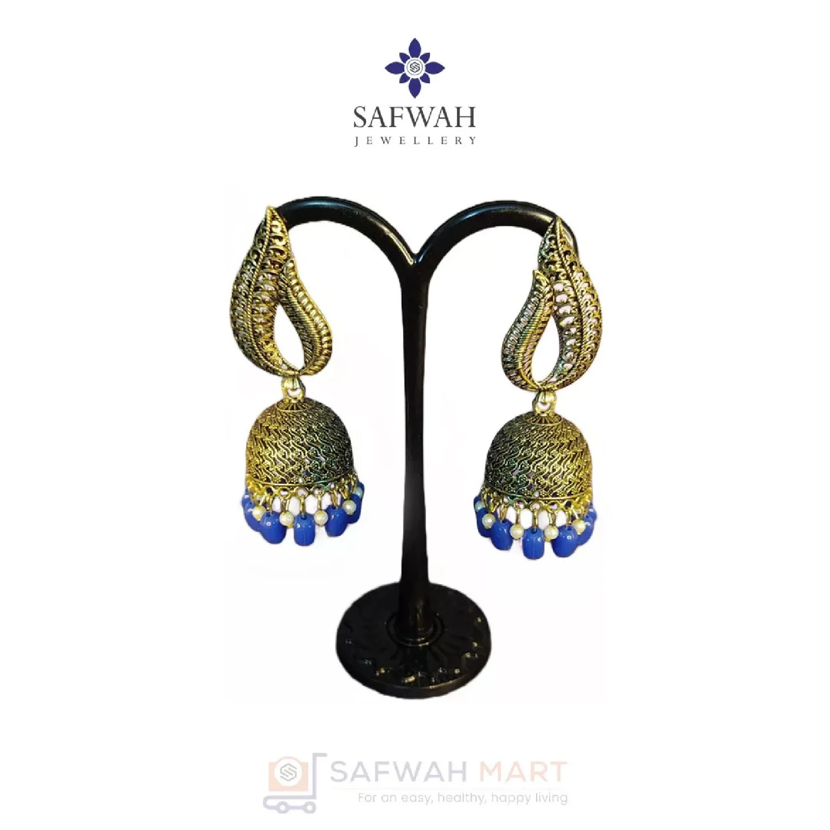 Earring ( Kolki Royal Blue)