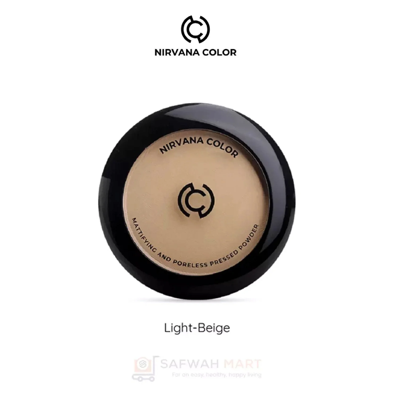 Nirvana Color Mattifying And Poreless Pressed Powder (Light Beige)