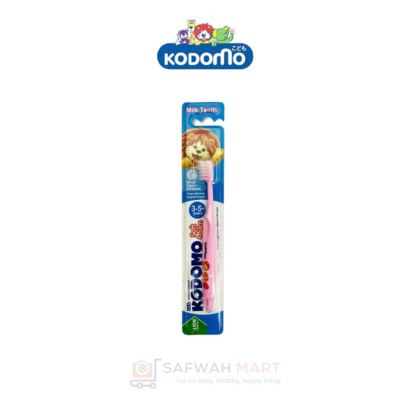 Kodomo Toothbrush 3-5yrs-+ (Pink)