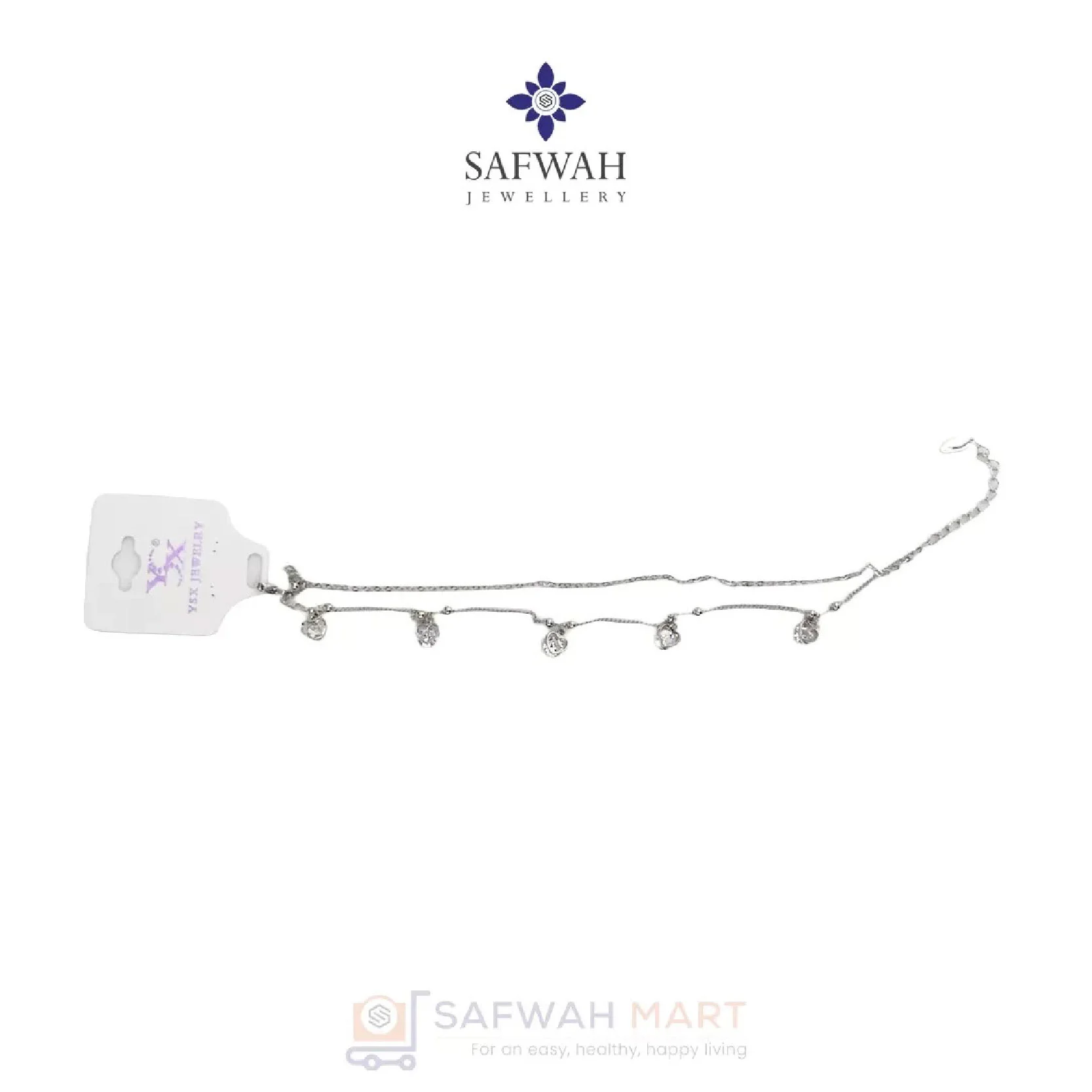 Anklet Payel (Heart Shaped with Crystal)