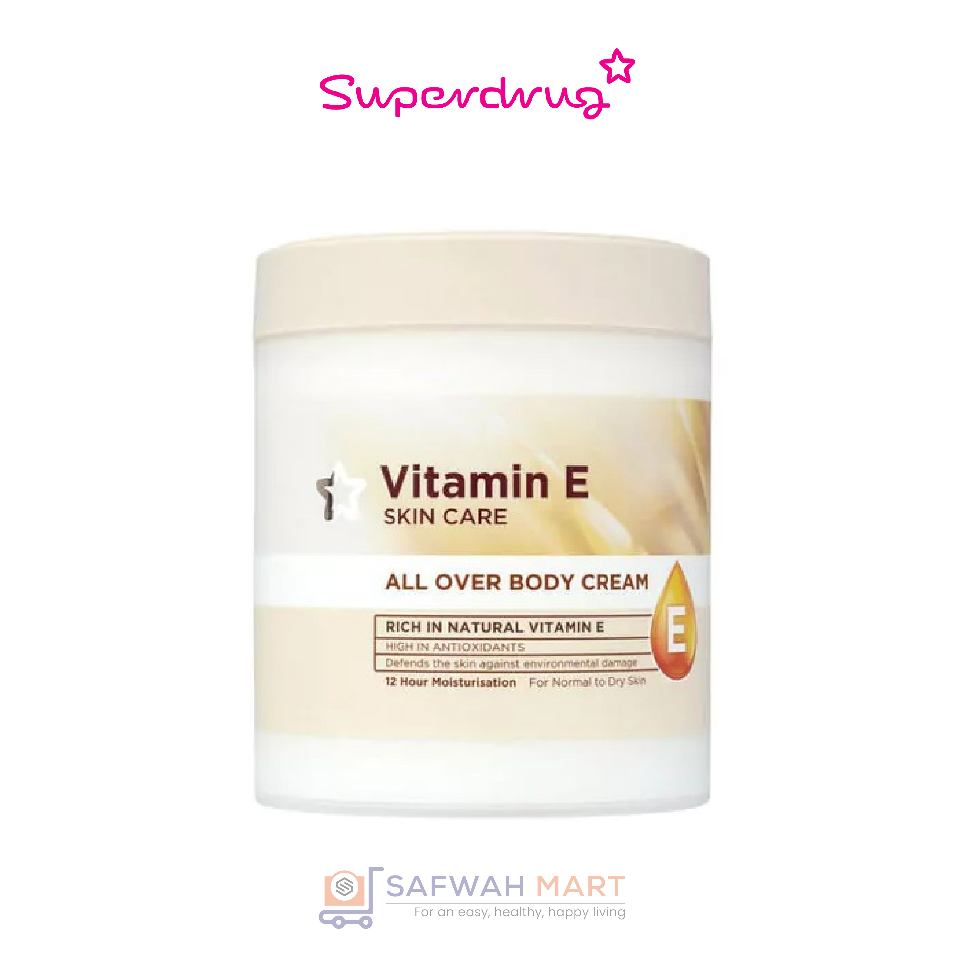 Superdrug Vitamin E Body Cream 475ML