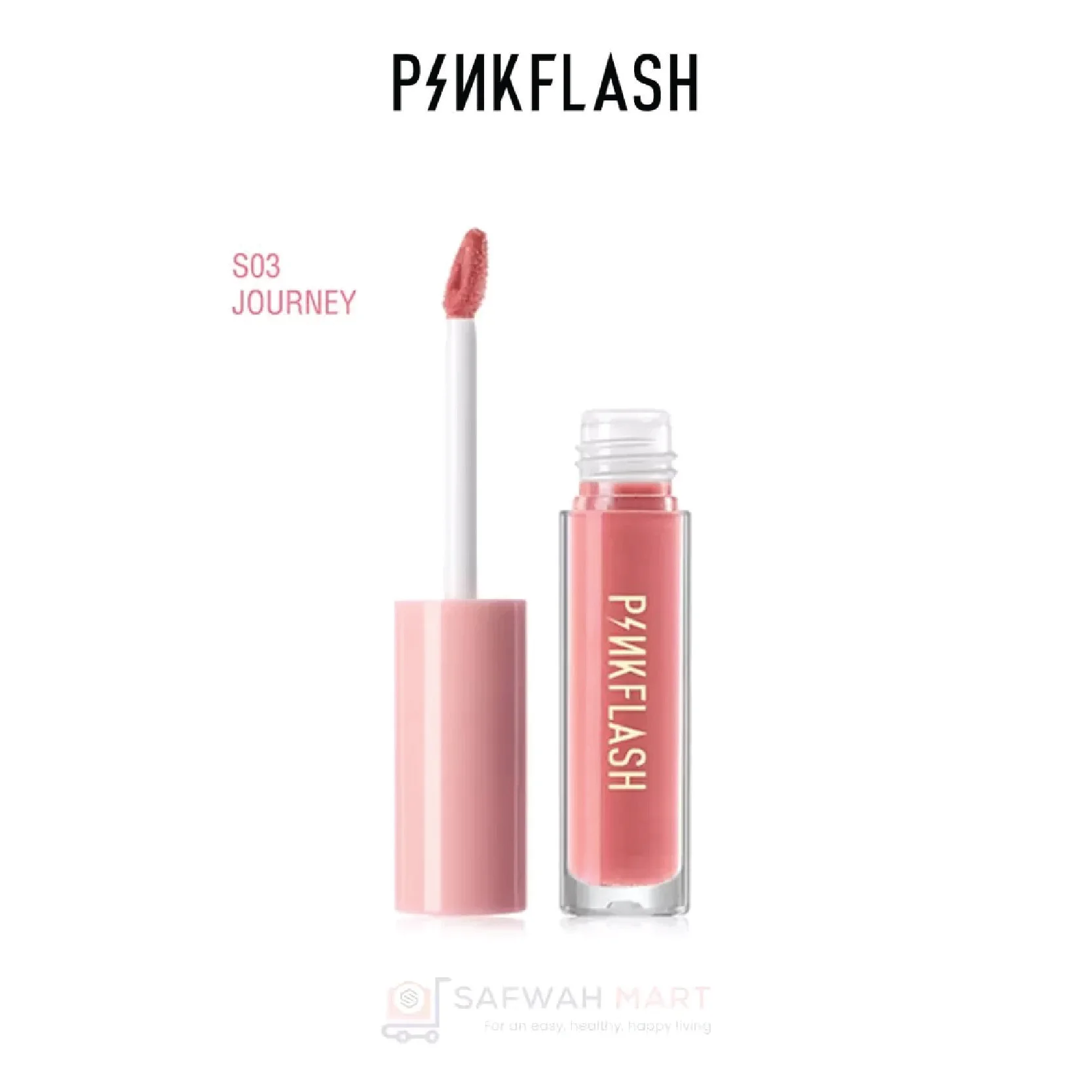 L02-Pink Flash Ever Glossy Moist Lipgloss-S03(Journey)