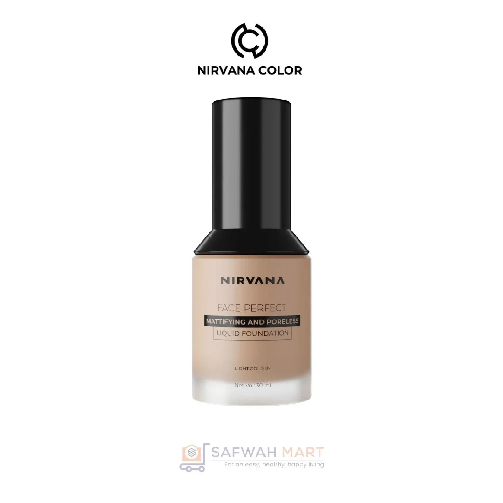 Nirvana Color Face Perfect Liquid Foundation –Light Golden